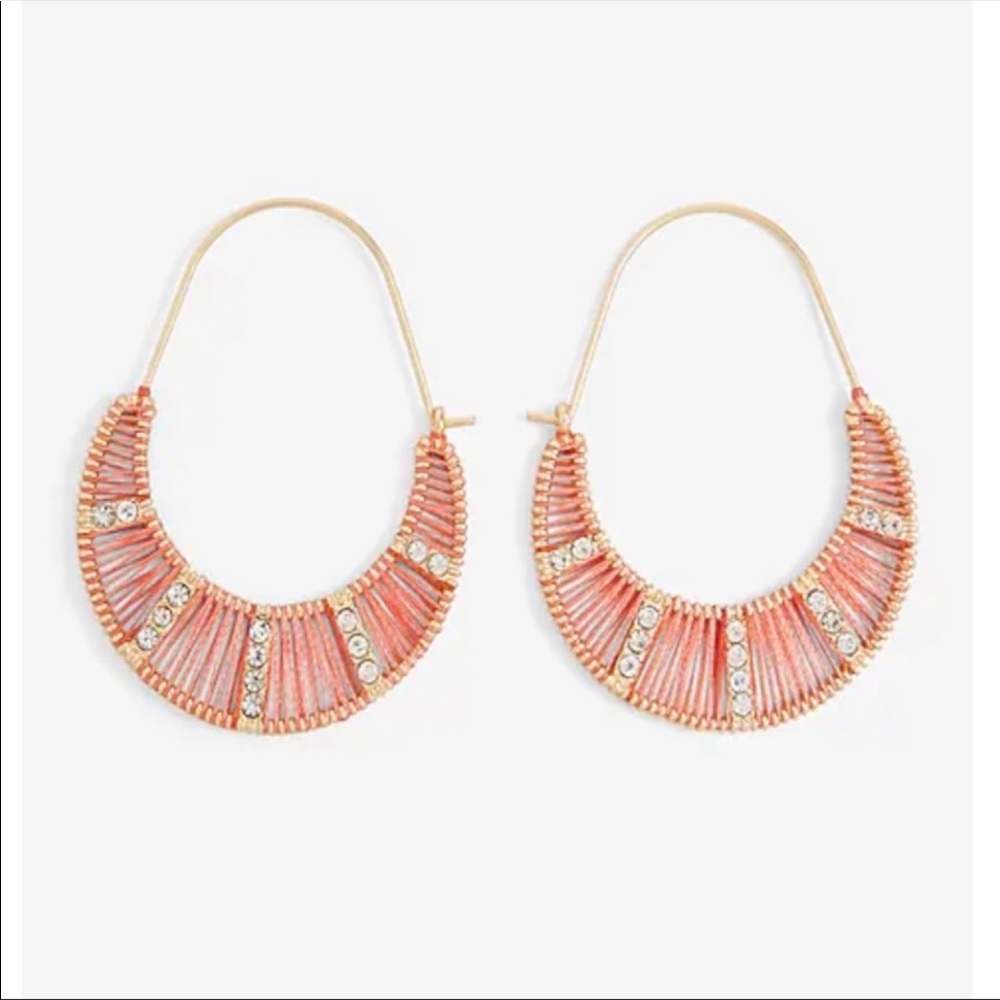 Express Yam Wrapped wire hoop earring